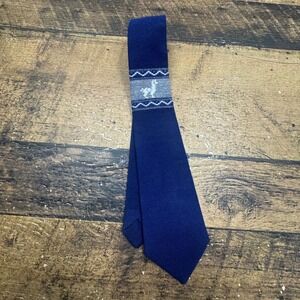 Nino Jesus Hand Made Alpaca Peru Blue Woven Mens Tie